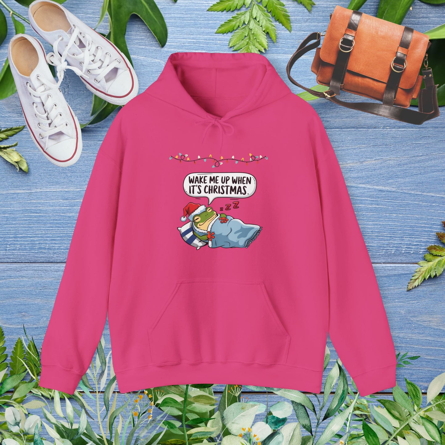 Wake Me Up When It Is Christmas, Froggy Unisex Hoodie - furevermama