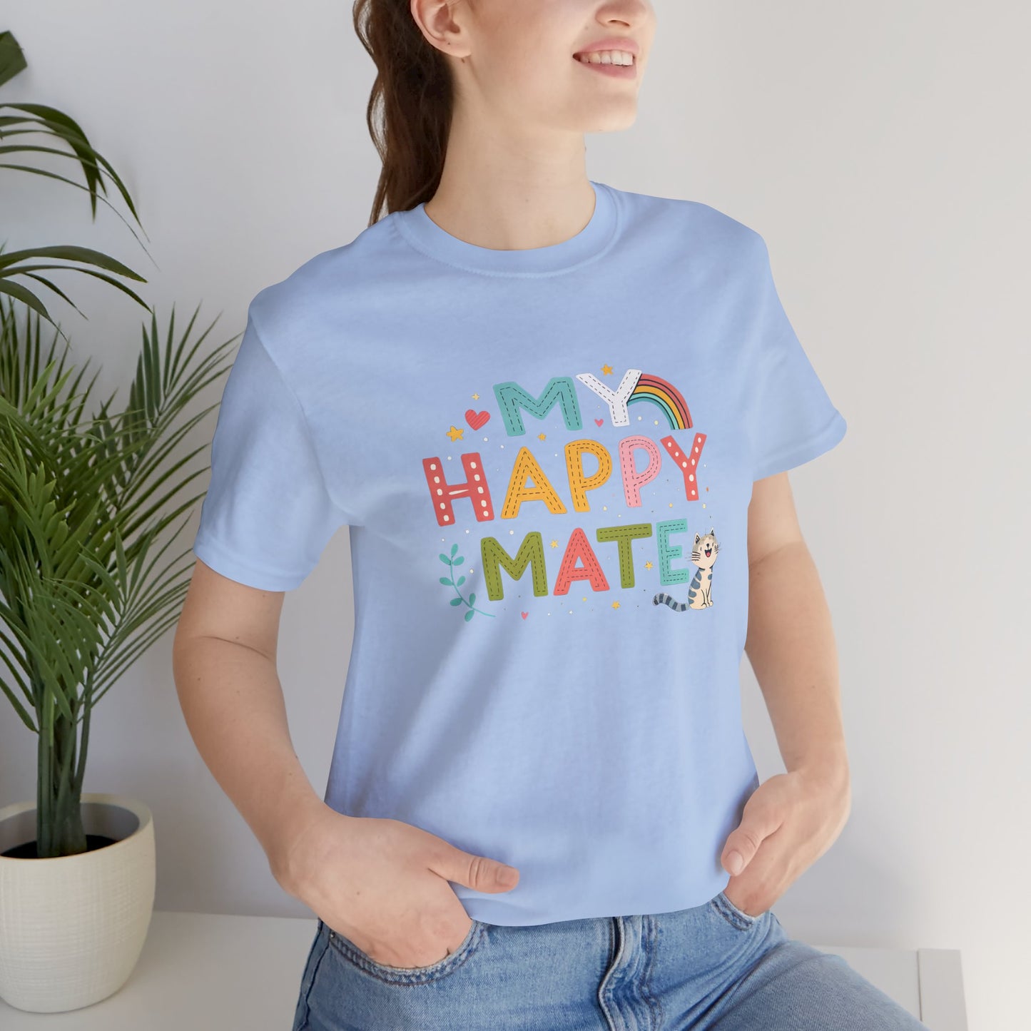 My Happy Mate Cat Graphic T-Shirt - furevermama