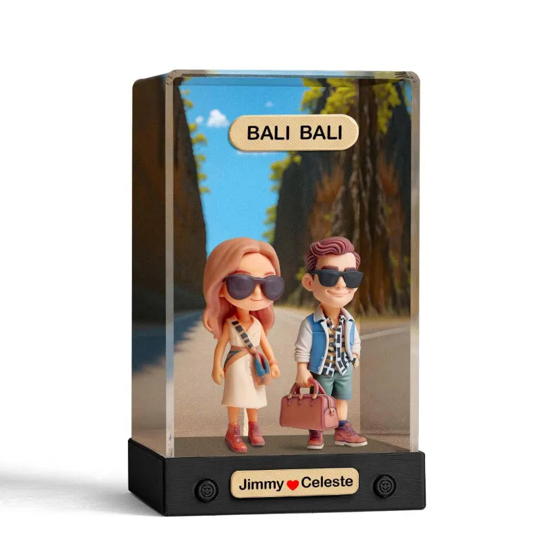 Custom Figure with Decoration Box - Human & Pet Welcome