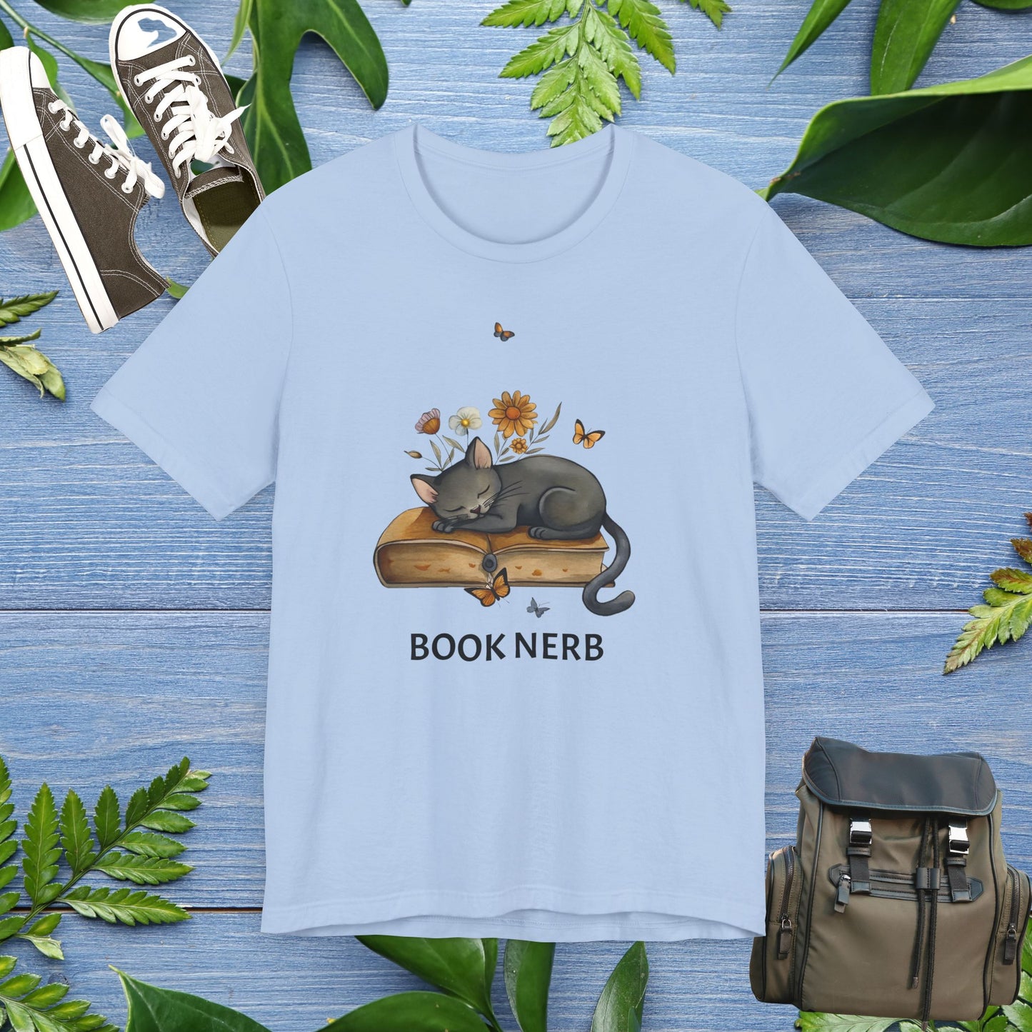 Cat The Book Nerb T-Shirt - furevermama