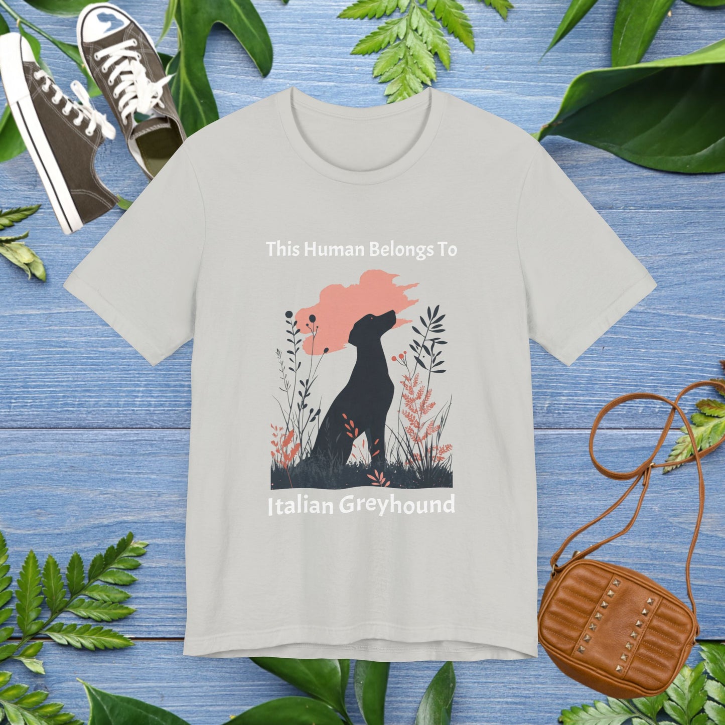This Human Belongs To Italian Greyhound Jersey Tee - furevermama