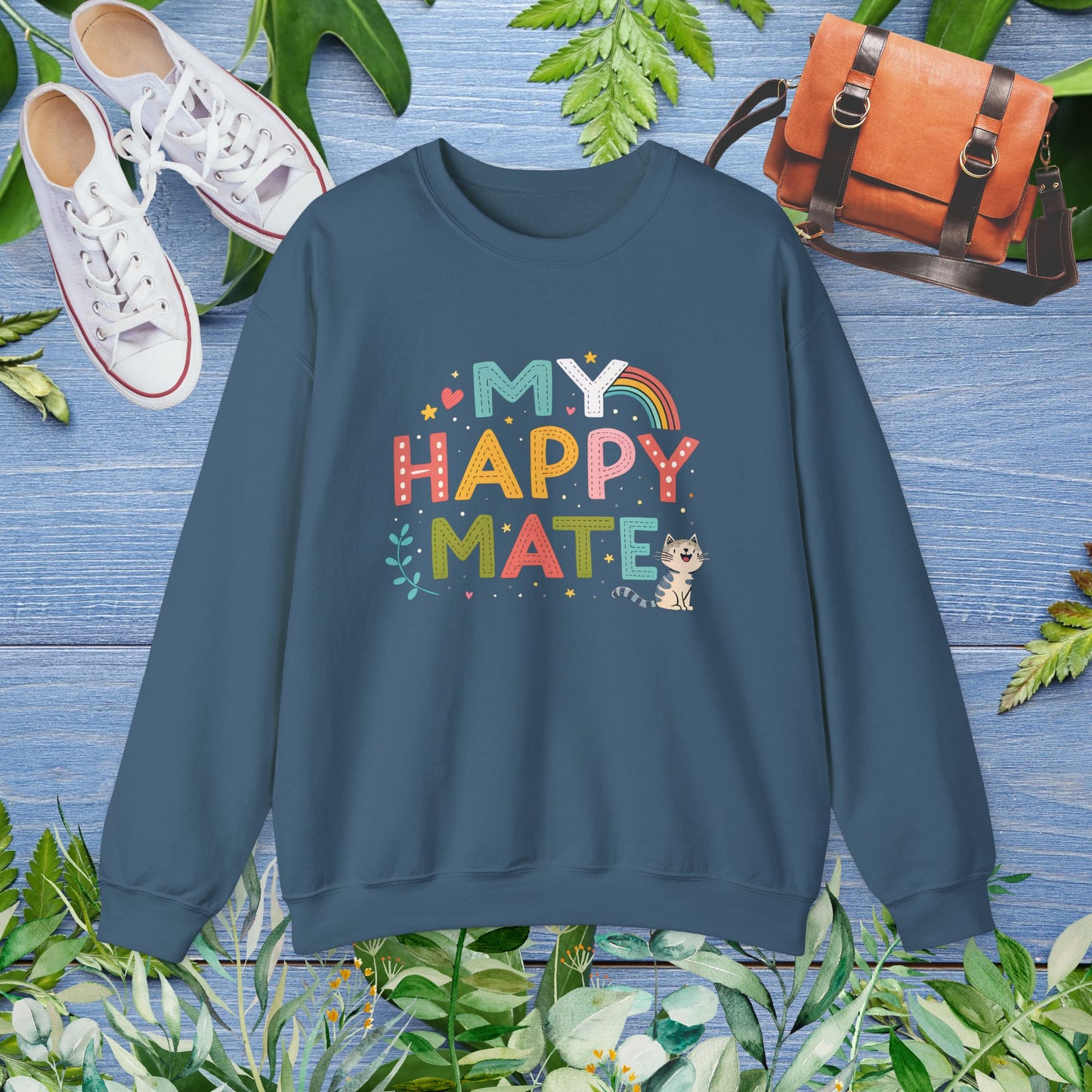 My Happy Mate Sweatshirt, Cat Sweatshirt - furevermama
