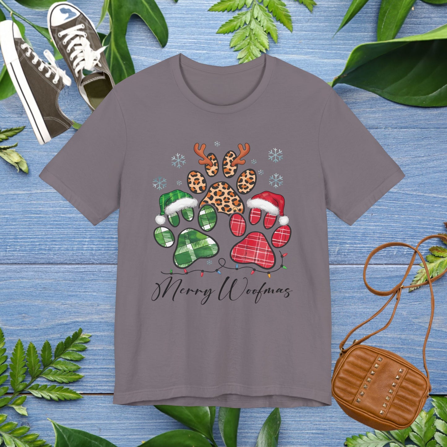 Merry Woofmas, Paw Jersey T-Shirt - furevermama