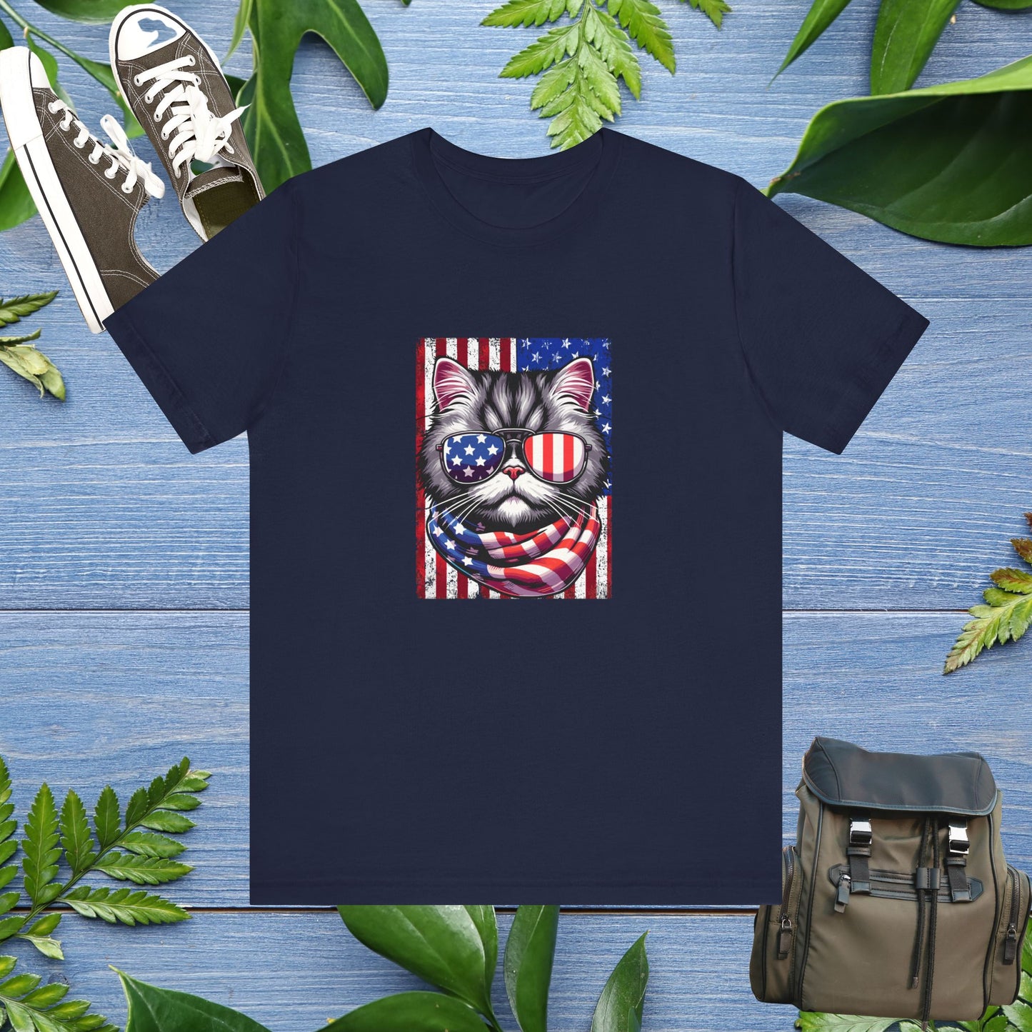 Patriotic Cat Unisex T-Shirt - furevermama