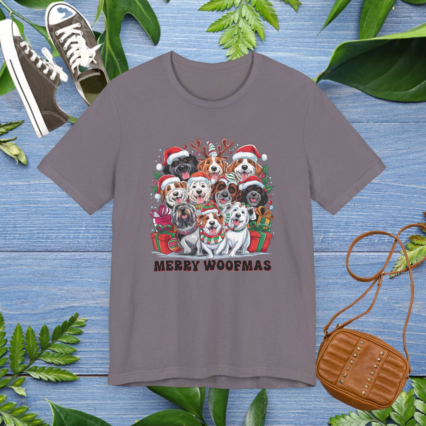 Merry Woofmas With All Dogs Jersey T-Shirt - furevermama