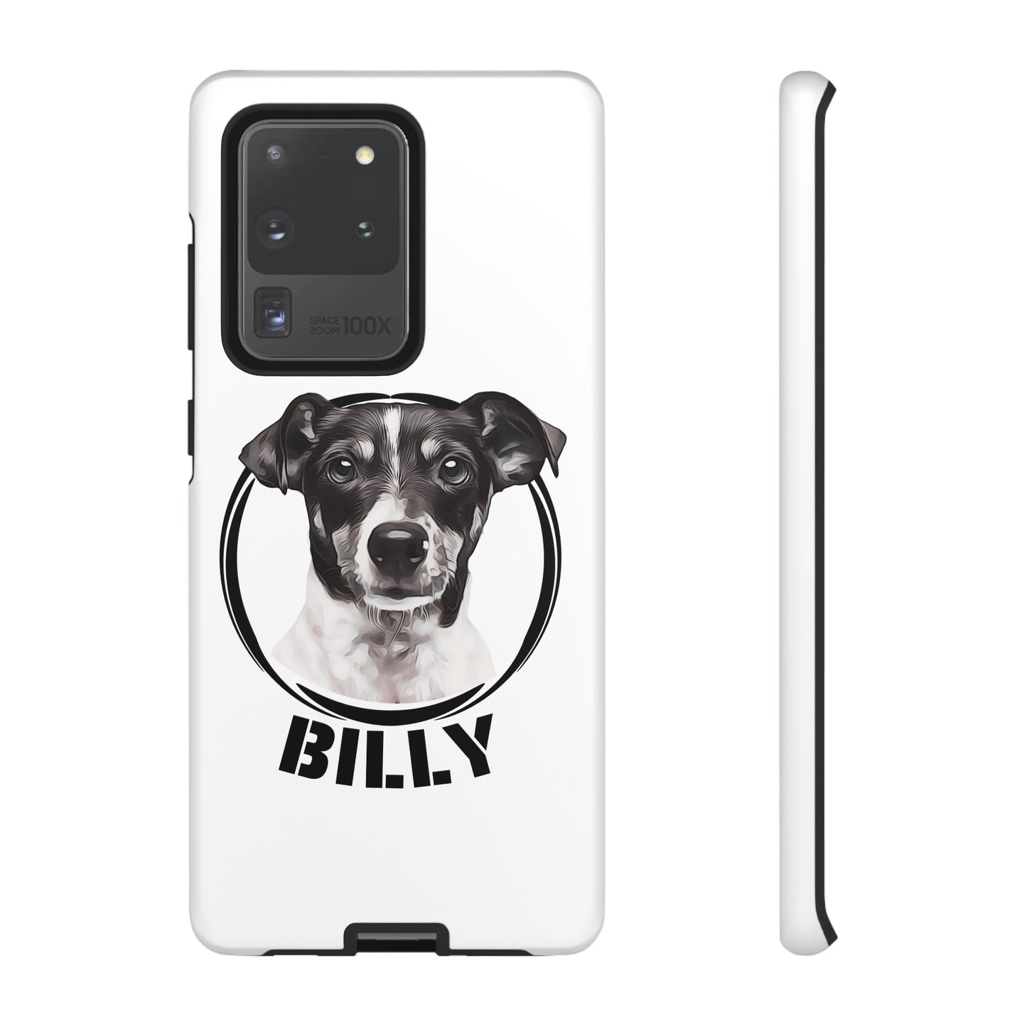 Custom Pet Portrait Phone Case, Black and White - furevermama