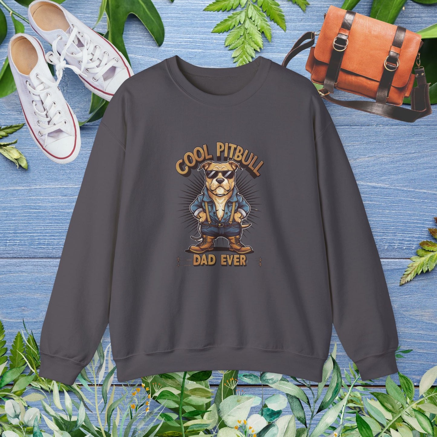 Cool Pitbull Dad Sweatshirt - furevermama