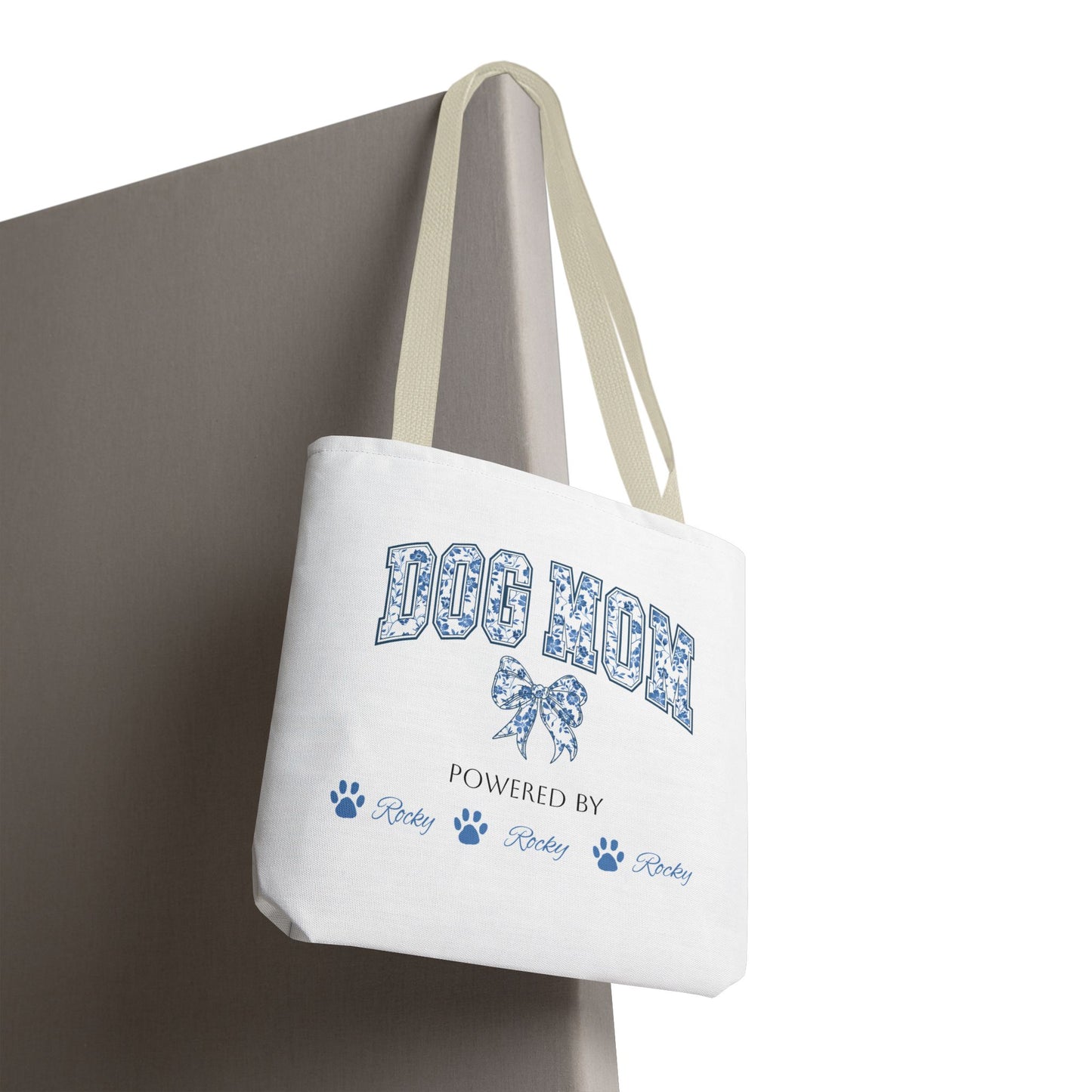 Personalised Dog Mom Powered by Dogs Tote Bag (Max 6 Dog Names) - furevermama