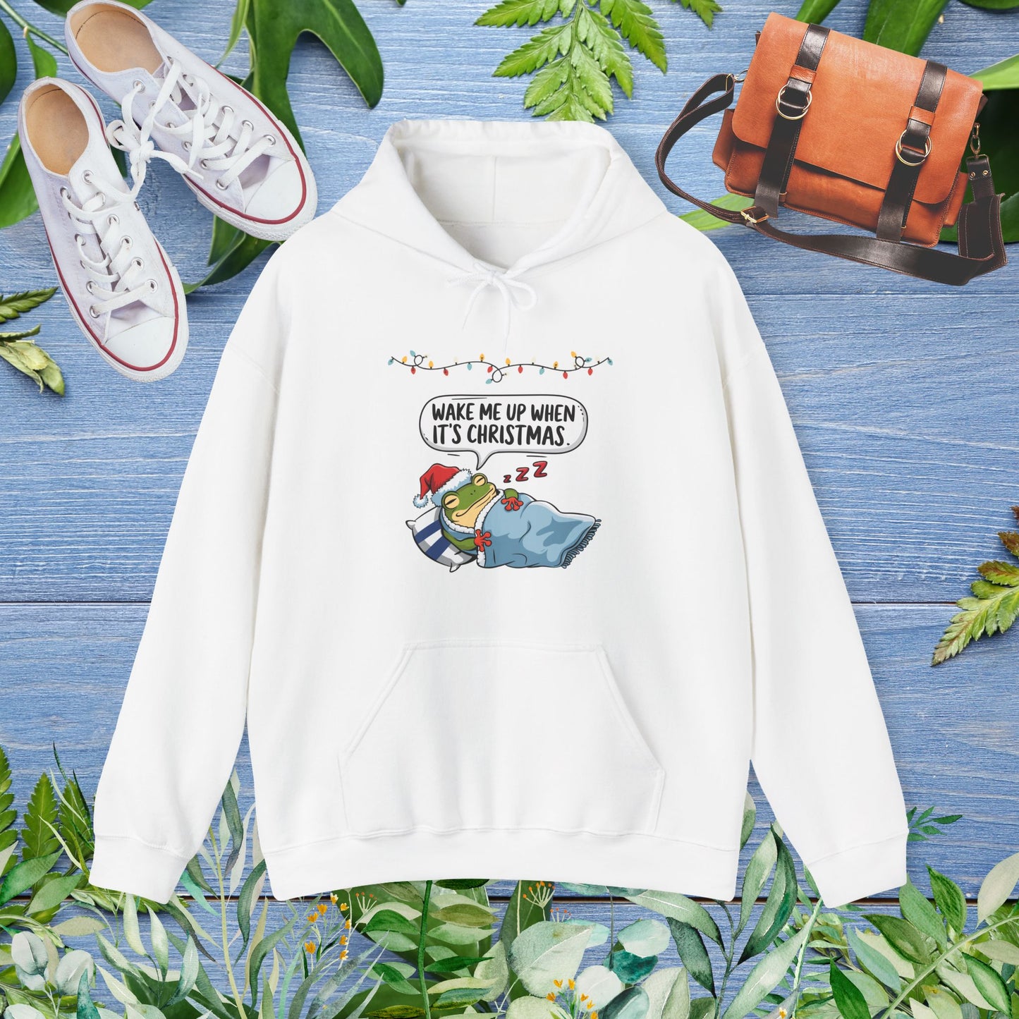Wake Me Up When It Is Christmas, Froggy Unisex Hoodie - furevermama