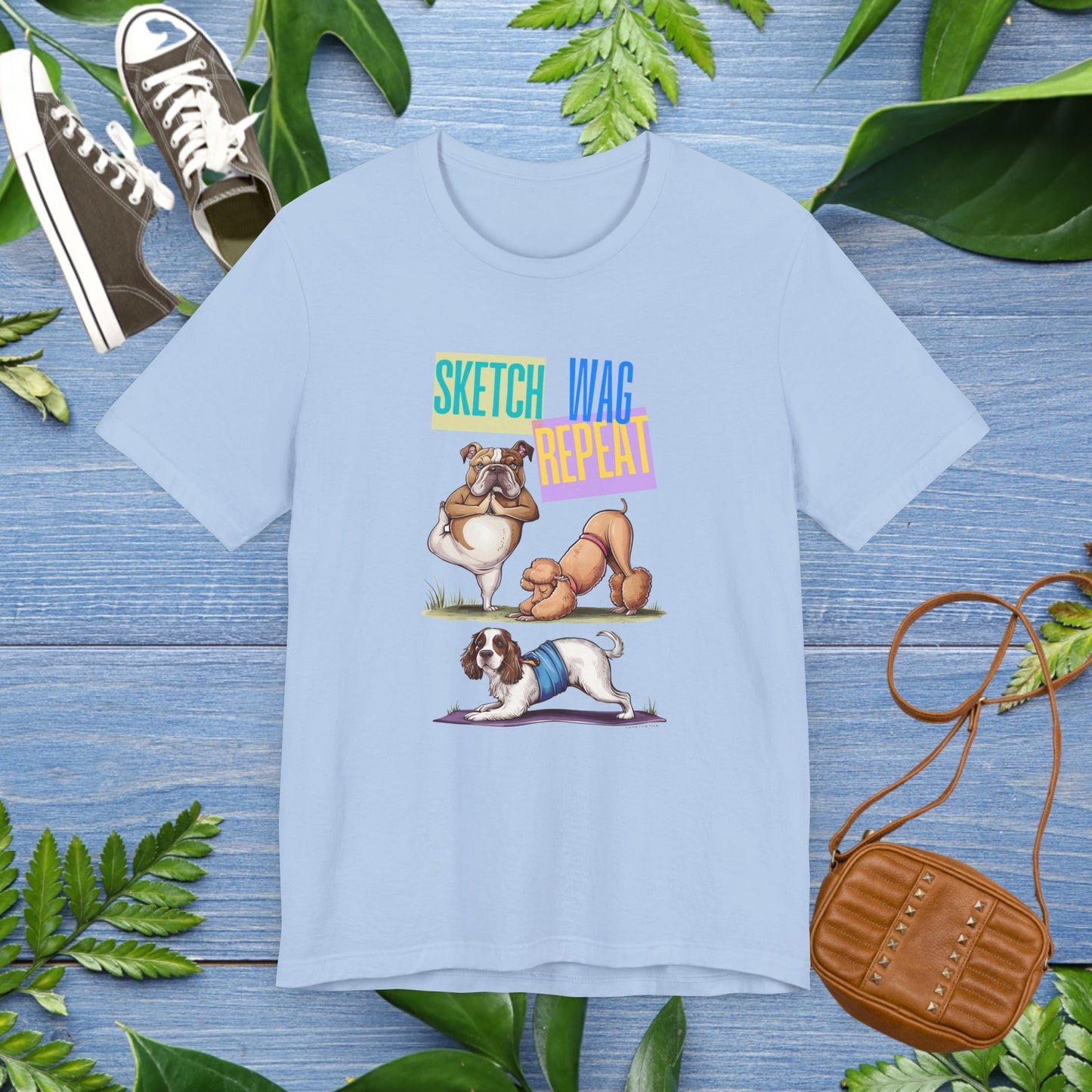 Sketch Wag Repeat Dog Lover T-Shirt - furevermama