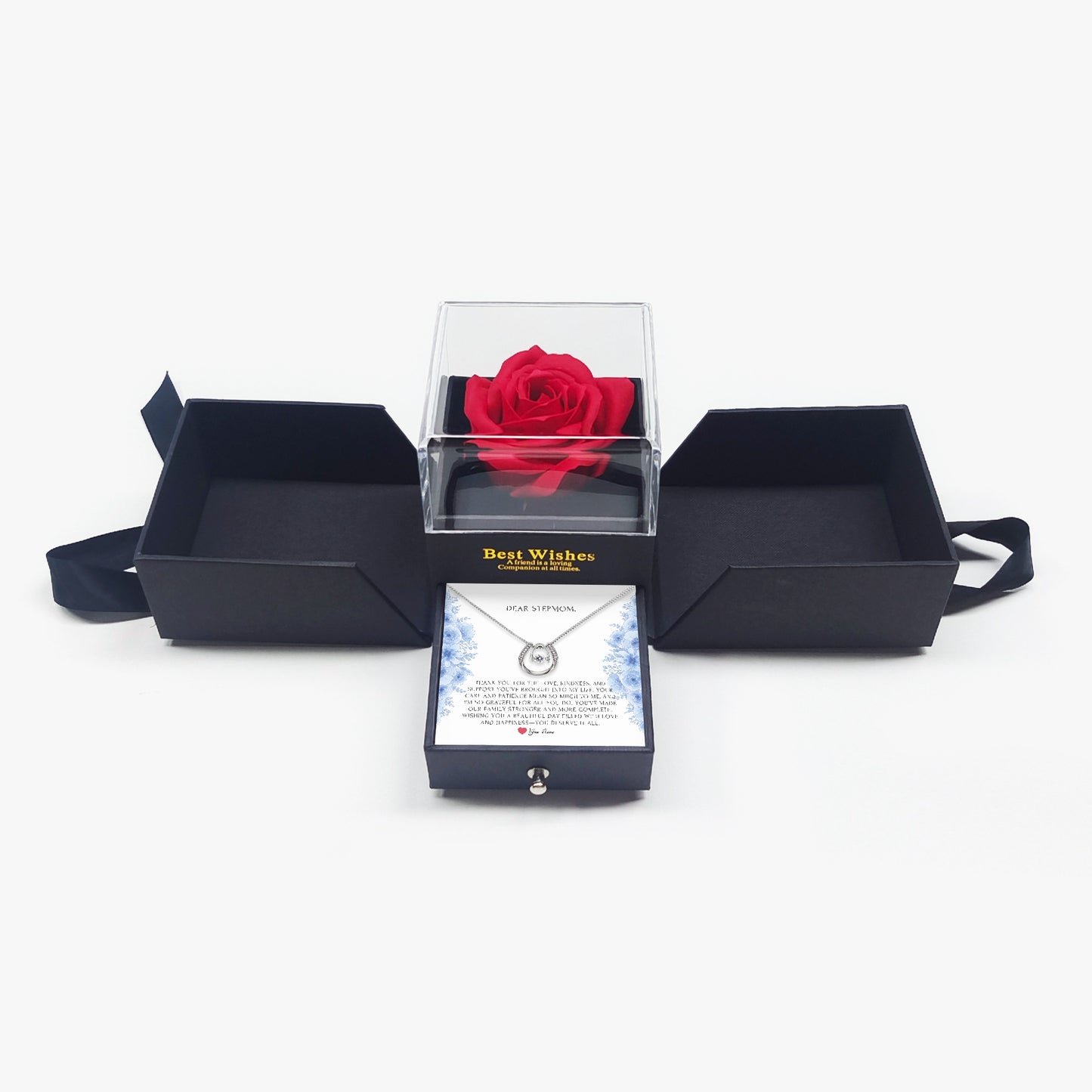Horseshoe Necklace with Gift Box - To Step Mother - furevermama
