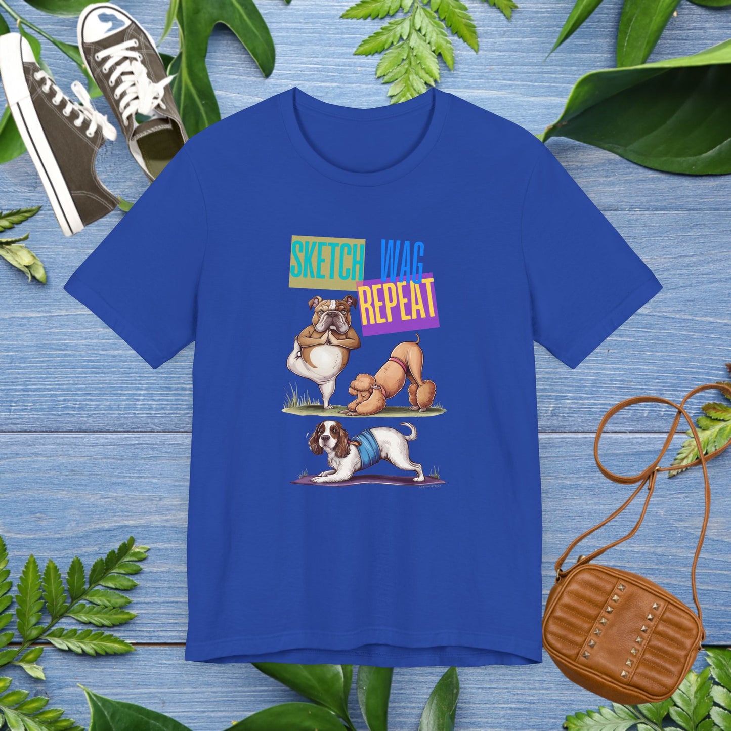 Sketch Wag Repeat Dog Lover T-Shirt - furevermama