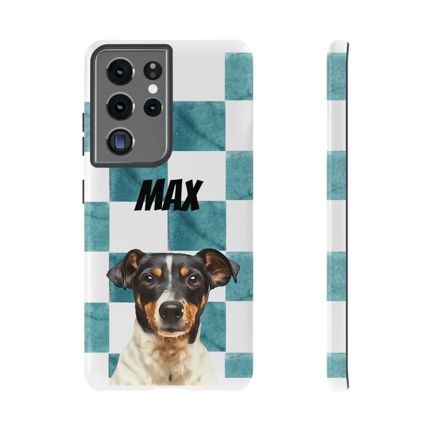 Custom Pet Portrait Phone Case, Checker Edition - furevermama