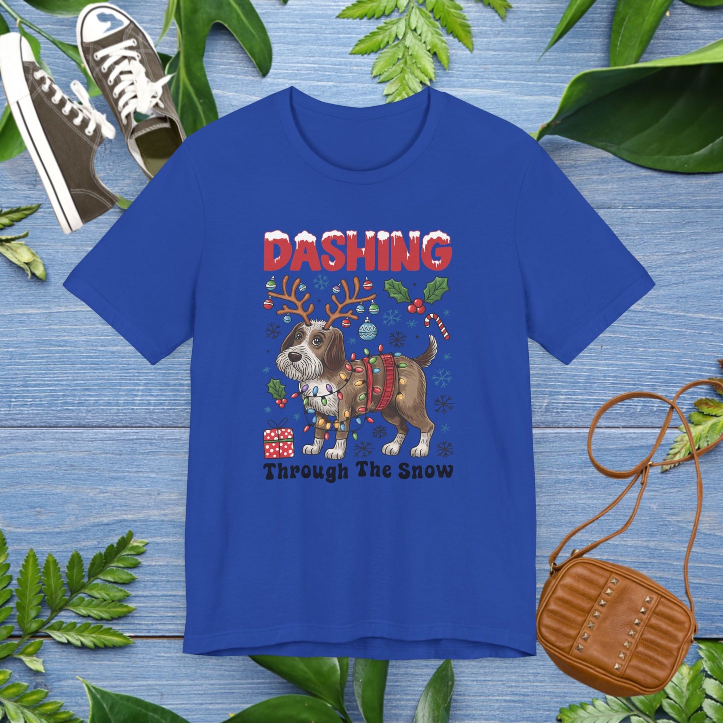 Dashing Through the Snow Dog Unisex T-Shirt - furevermama