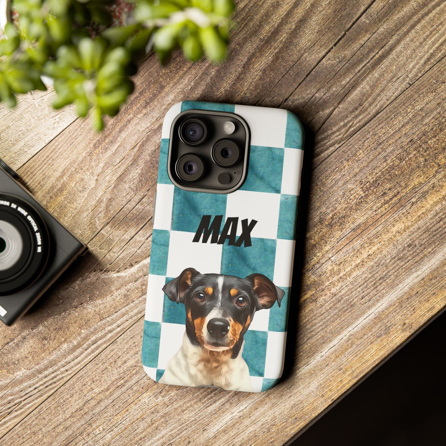 Custom Pet Portrait Phone Case, Checker Edition - furevermama