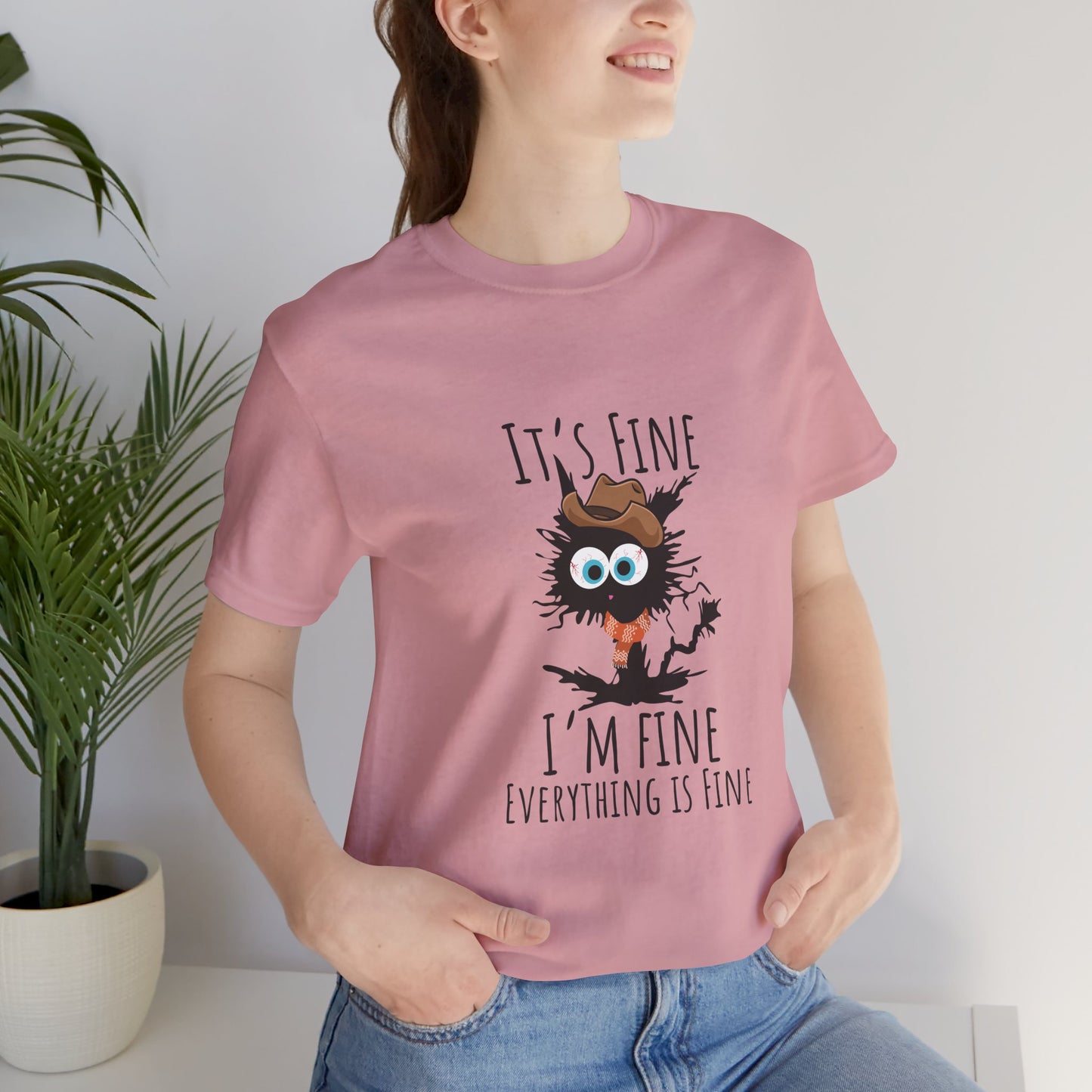 Everything Is Fine Meowdy T-Shirt - furevermama