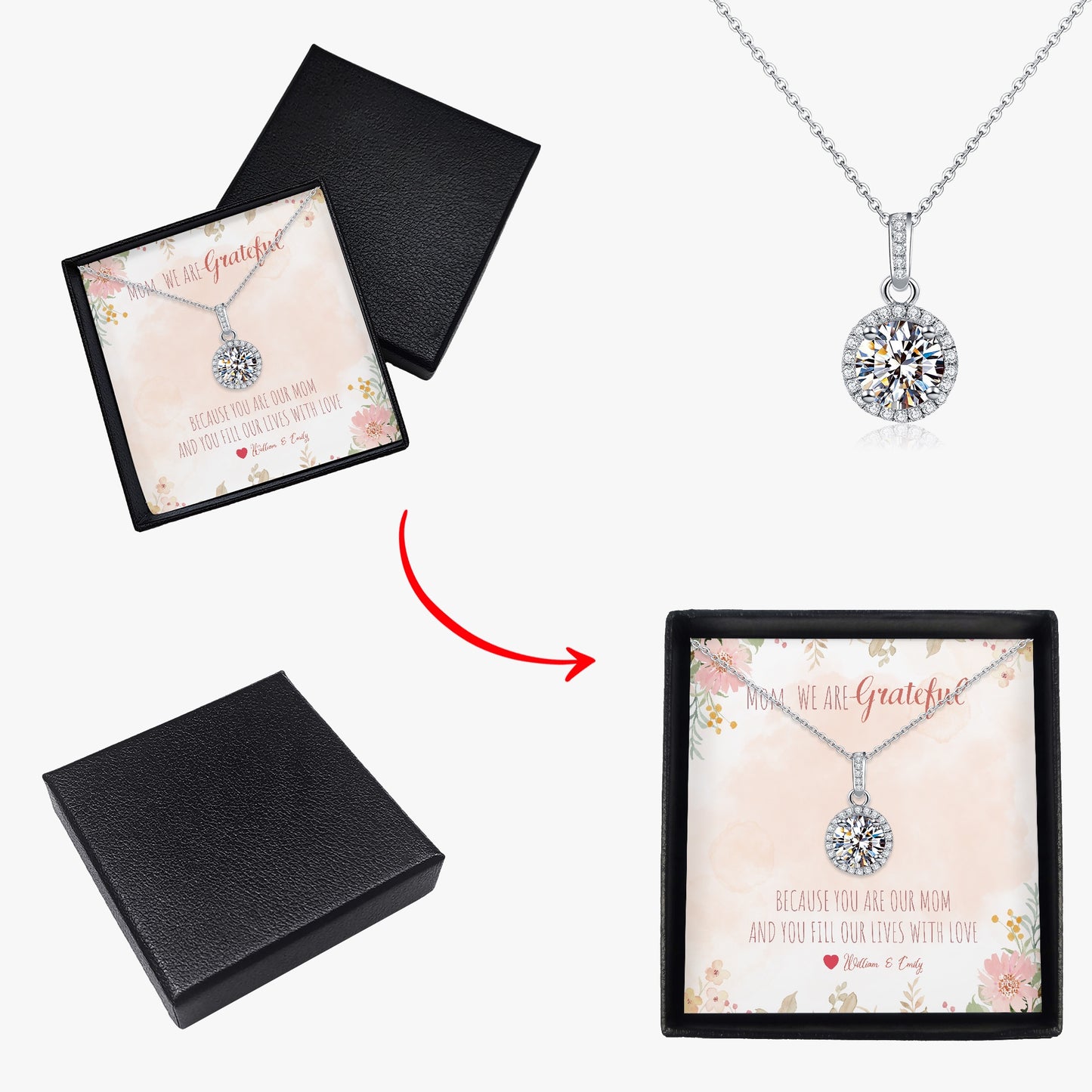 Stunning Necklace with Gift Box - To Mom - furevermama