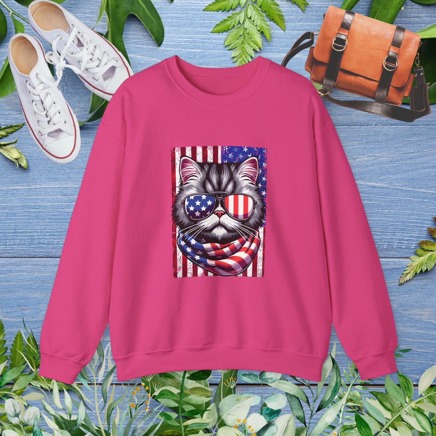 Patriotic Cat Unisex Sweatshirt - furevermama