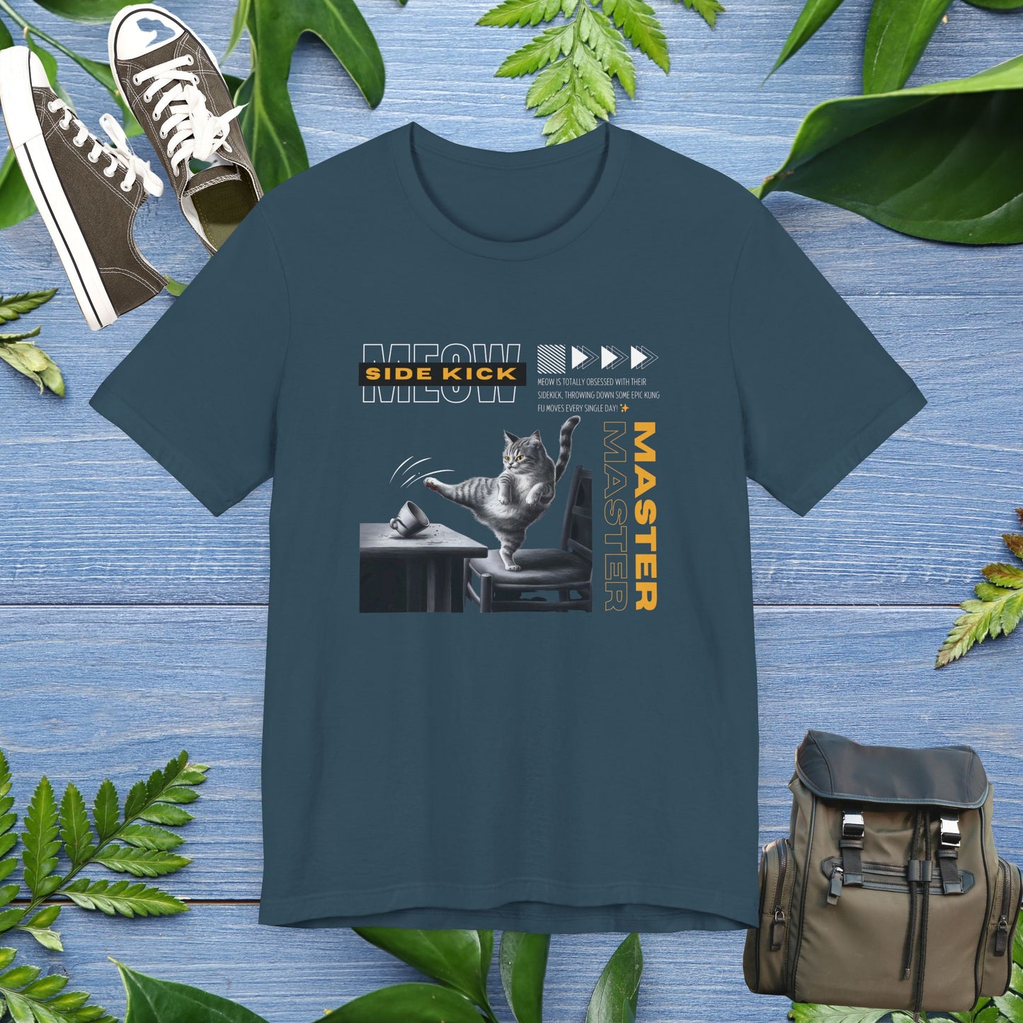 Meow Side Kick Unisex T-Shirt - furevermama