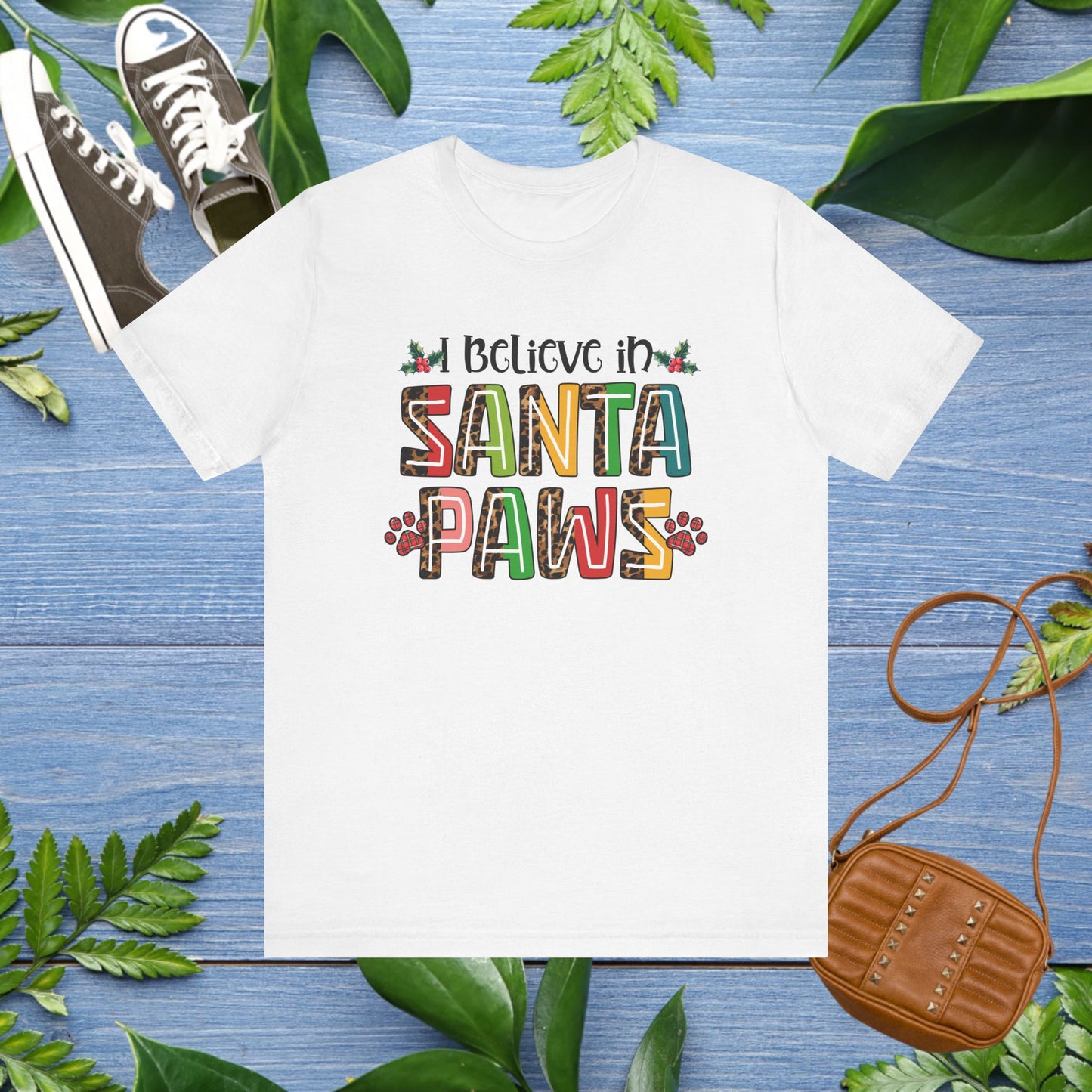 I Believe In Santa Paws Jersey Tee - furevermama