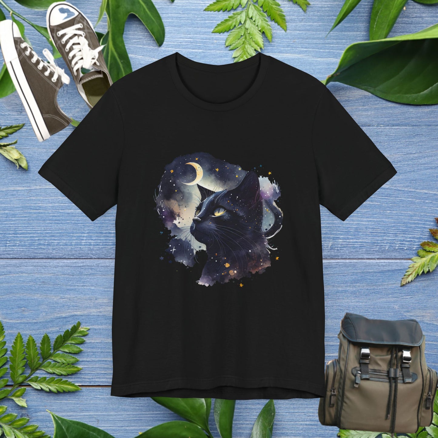 Moon Night Cat Unisex T-Shirt - furevermama