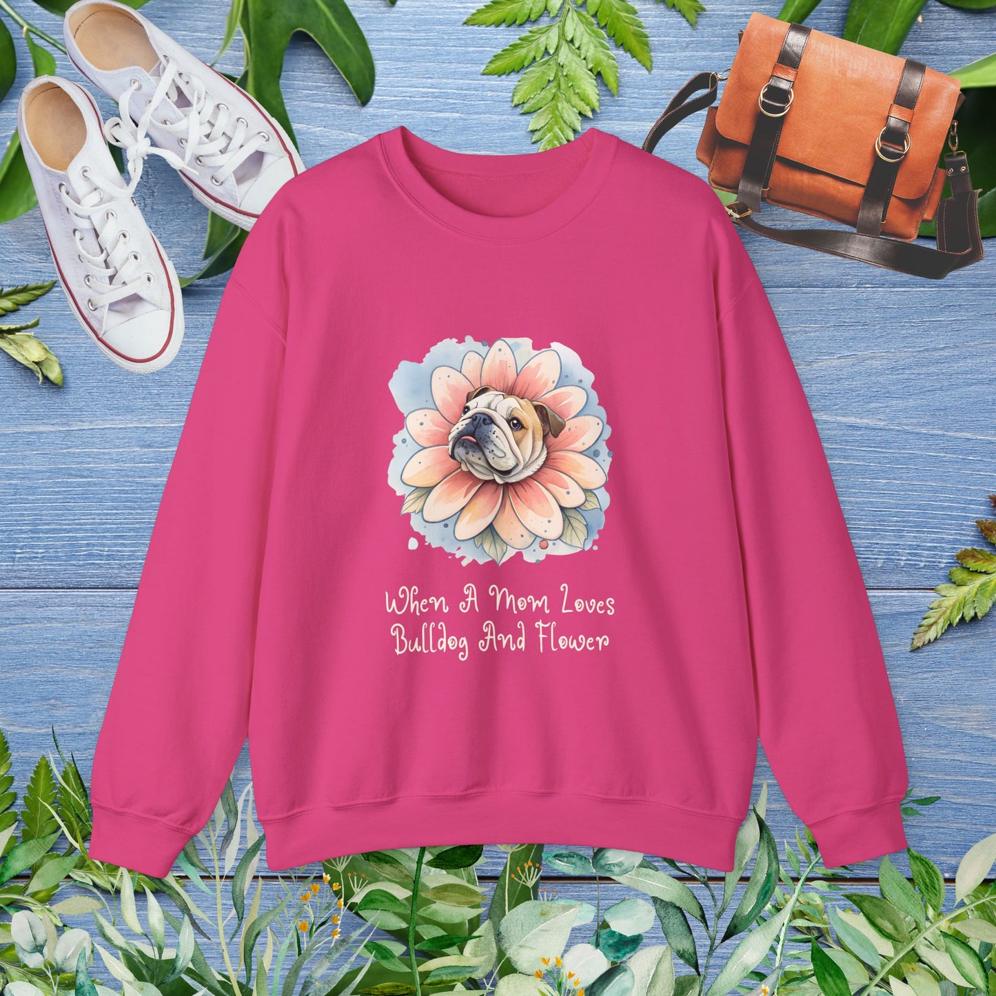 Bulldog Flower Unisex Sweatshirt - furevermama