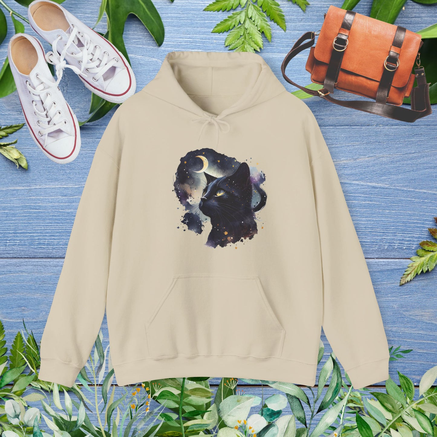 Moon Night Cat Unisex Hoodie - furevermama