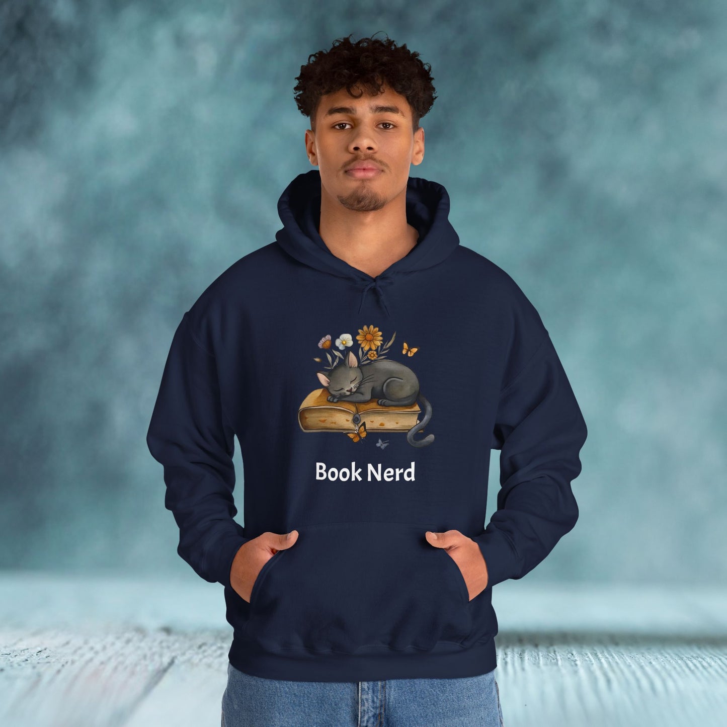 Cat The Book Nerb Unisex Hoodie - furevermama