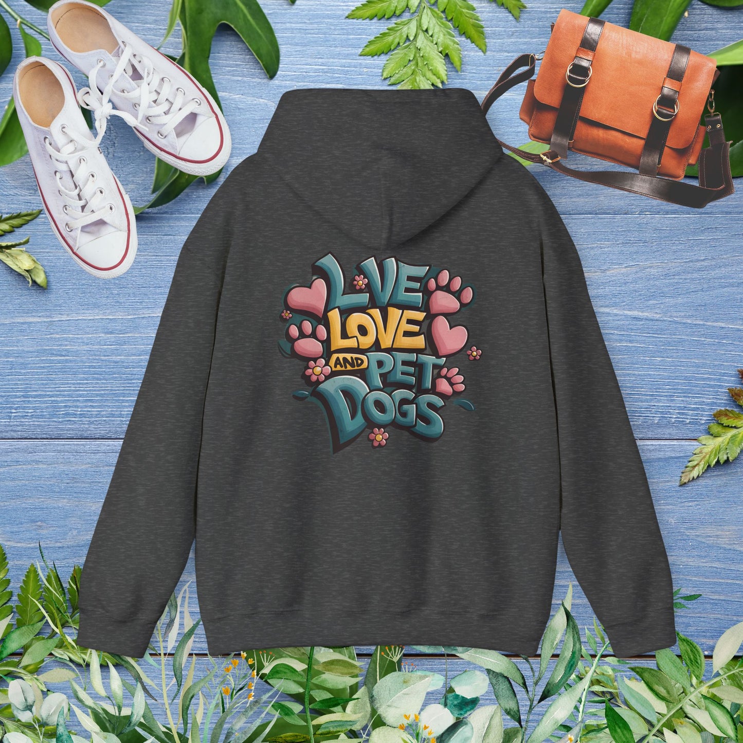 Live Love and Pet Dogs Hoodie (Double-Sided) - furevermama