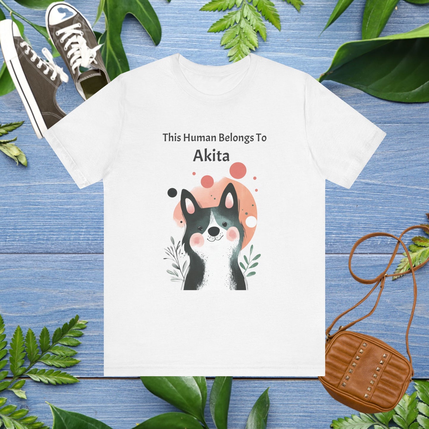 This Human Belongs To Akita T-Shirt - furevermama