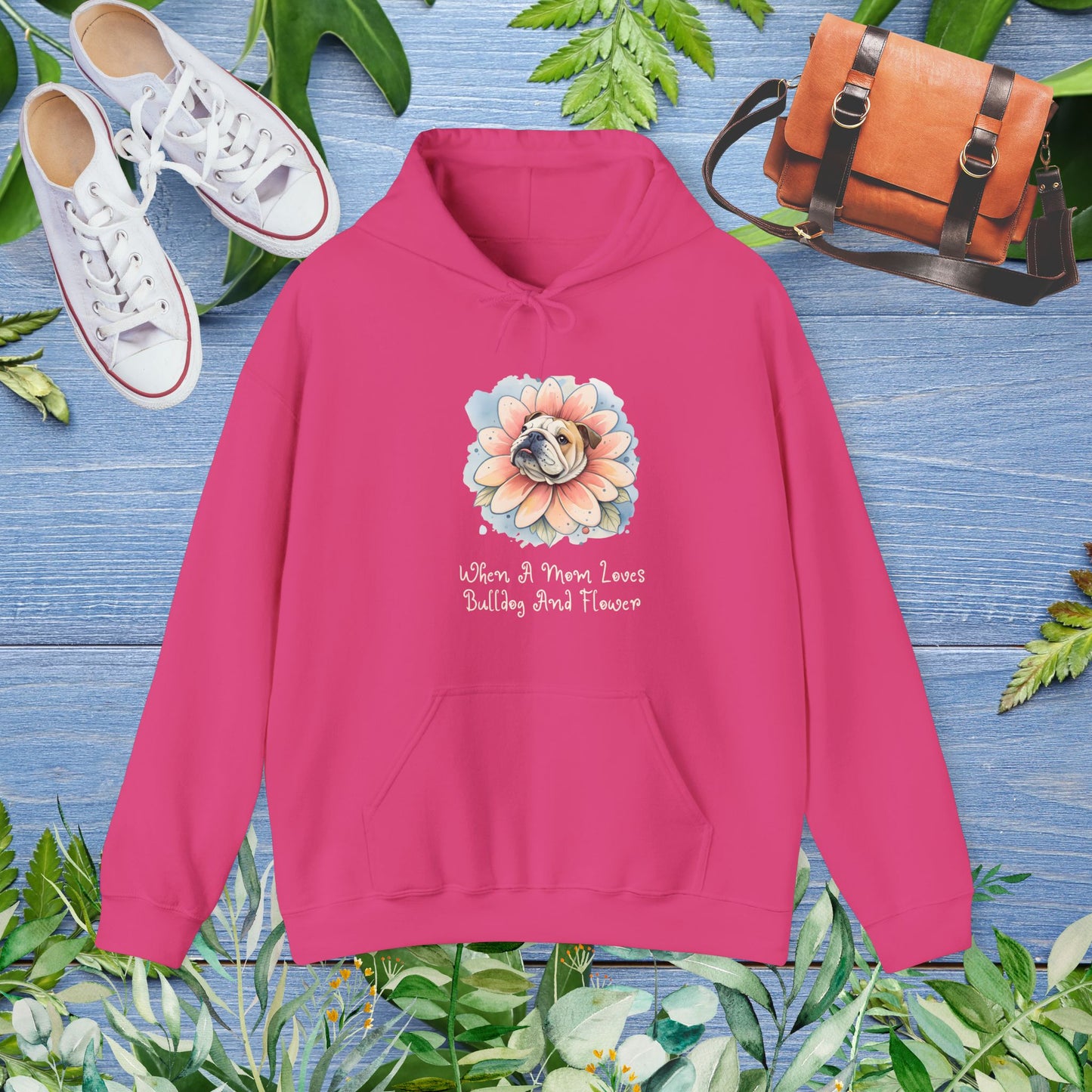 Bulldog Flower Hoodie - furevermama
