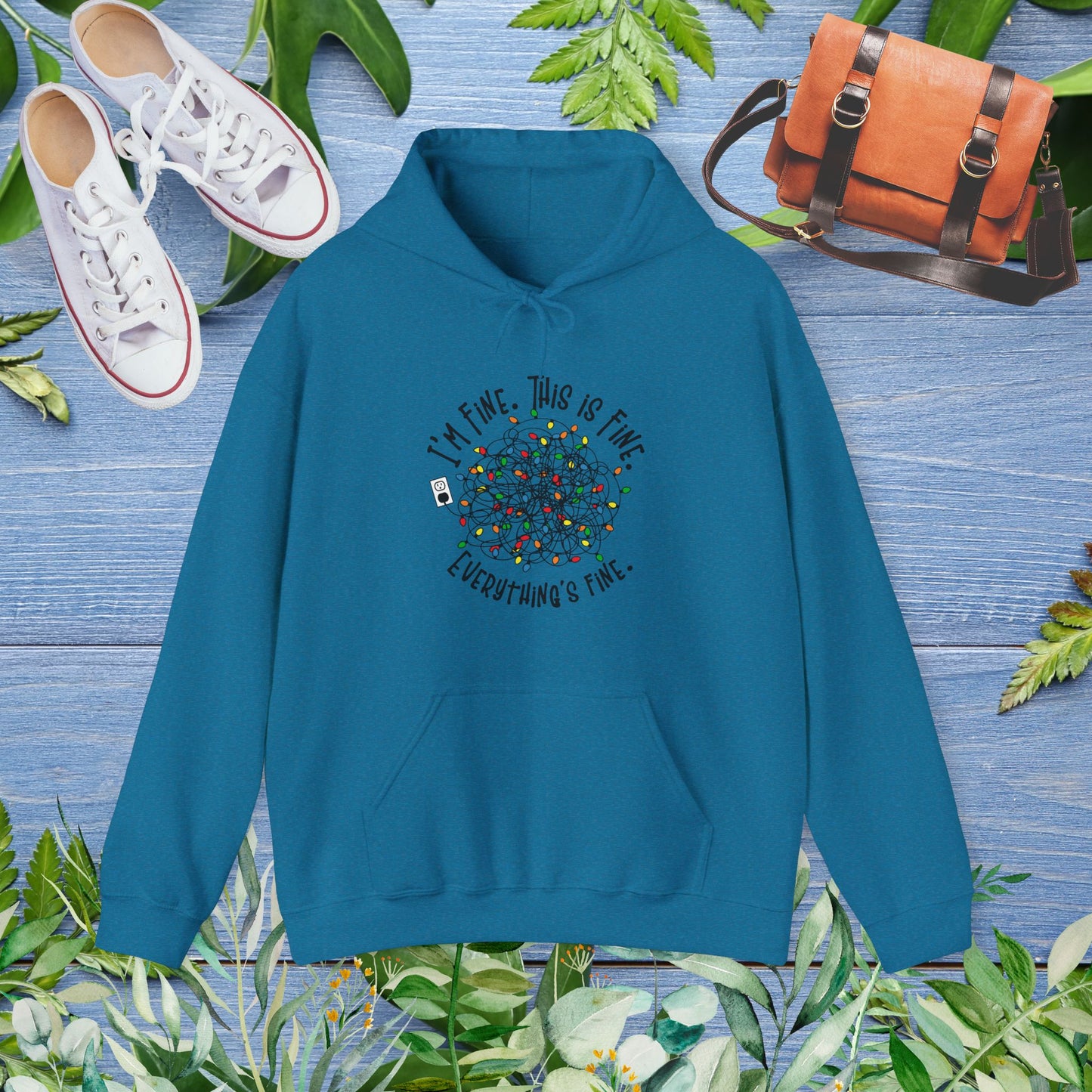 Everything Is Fine Unisex Heavy Blend™ Hoodie - furevermama