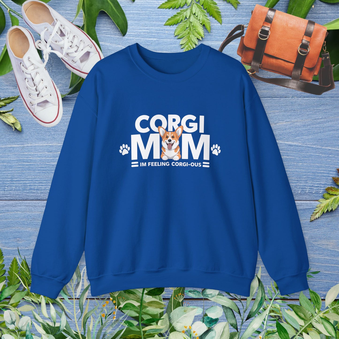 Corgi Mom , I am Feeling Corgious Crewneck Sweatshirt - furevermama