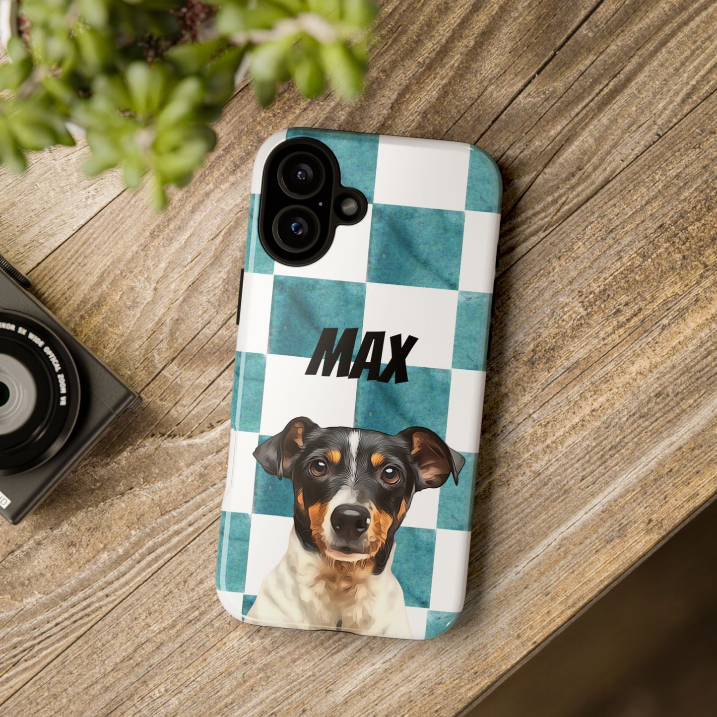 Custom Pet Portrait Phone Case, Checker Edition - furevermama