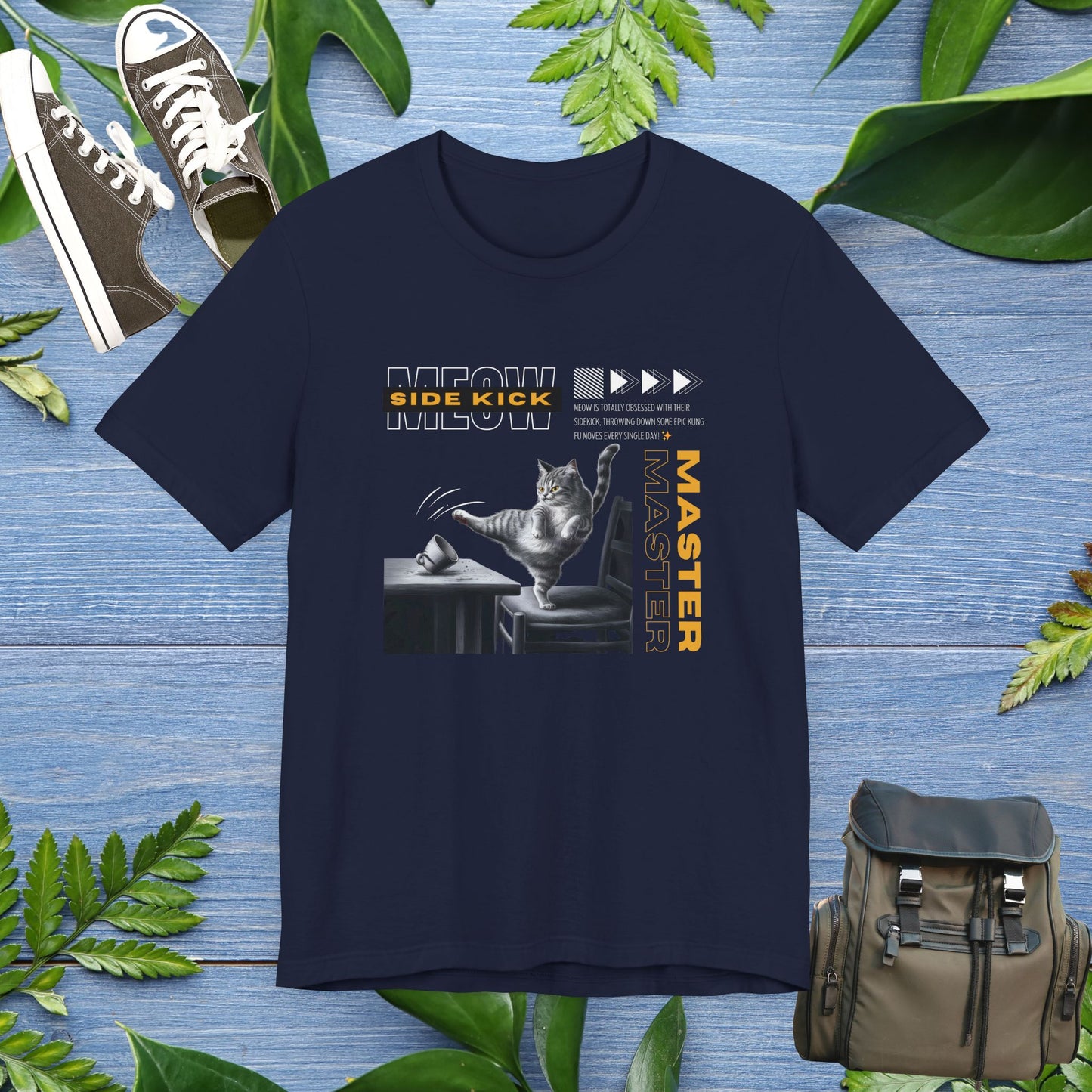 Meow Side Kick Unisex T-Shirt - furevermama