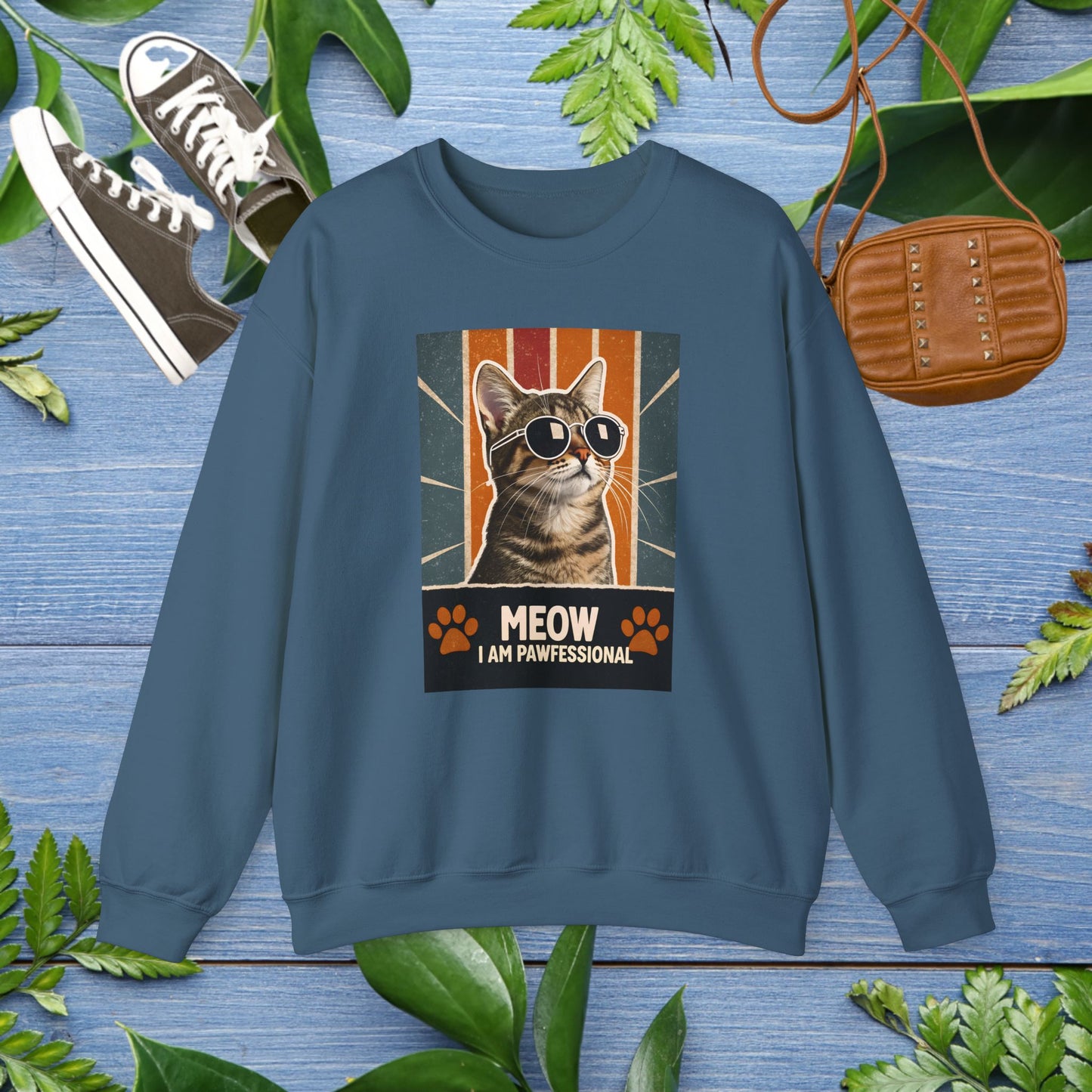 I Am Pawfessional Cat Unisex Heavy Blend Crewneck Sweatshirt - furevermama