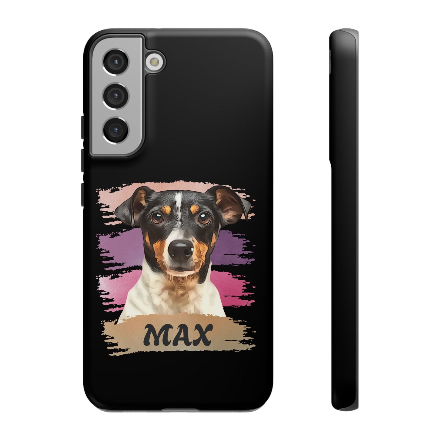 Custom Pet Portrait Phone Case, Pink Brush Edition - furevermama
