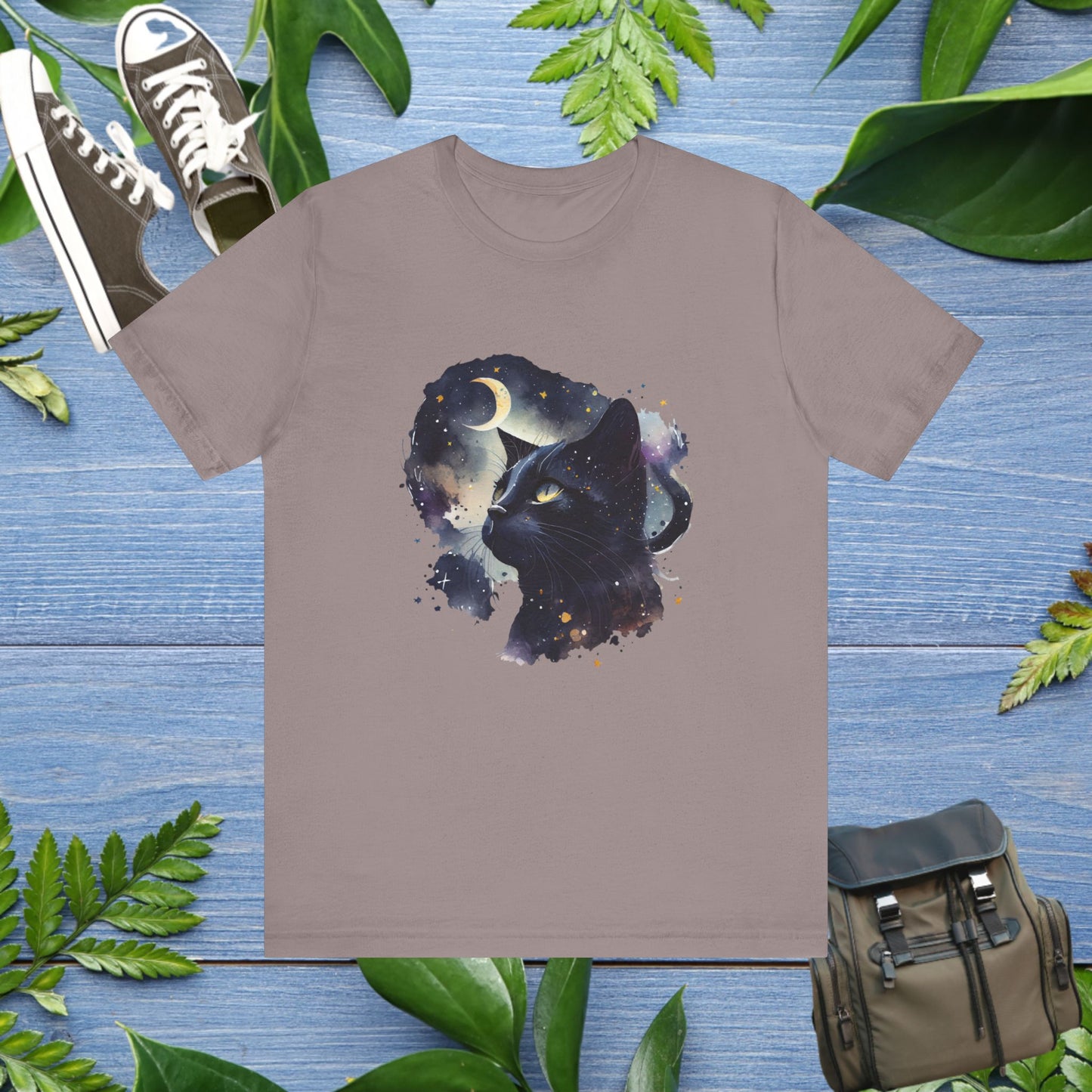 Moon Night Cat Unisex T-Shirt - furevermama