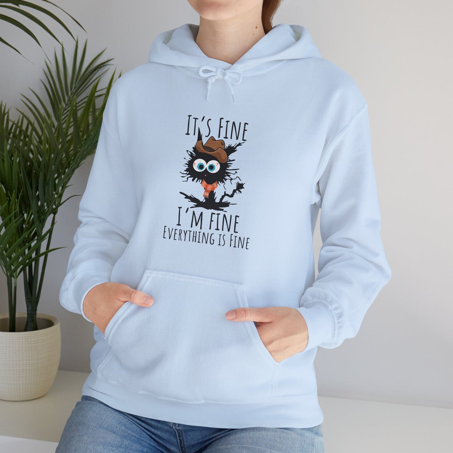 Everything Is Fine Meowdy Hoodie - furevermama