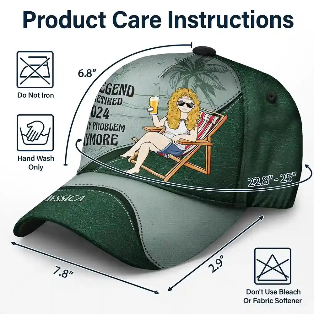 Legend Retired Cap - Personalized - Green