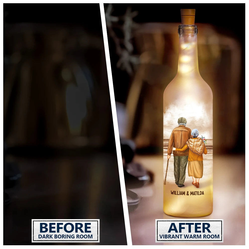 Couple To My Wife Our Home Ain't No Castle - Personalized Bottle Light - furevermama