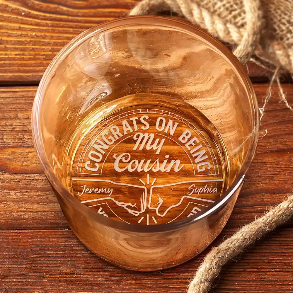 Congrats You Lucky Man - Personalized Engraved Whiskey Glass
