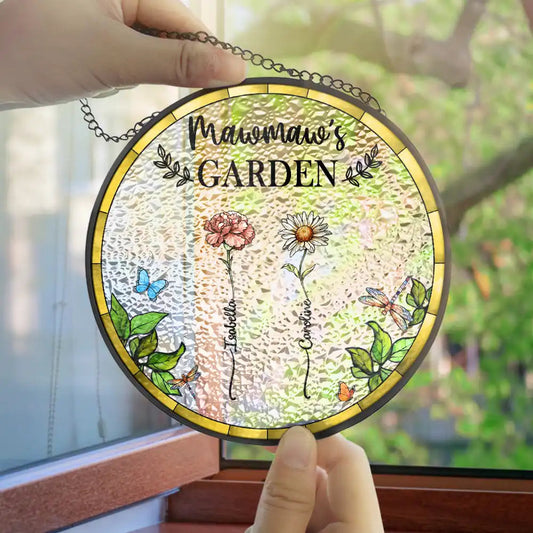 Grandma's Garden - Personalized Birth Flower Stained Glass Suncatcher - furevermama