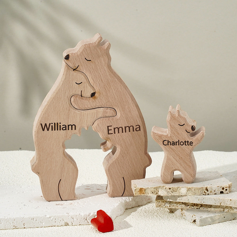 Hunging Bear Family Wooden Puzzles