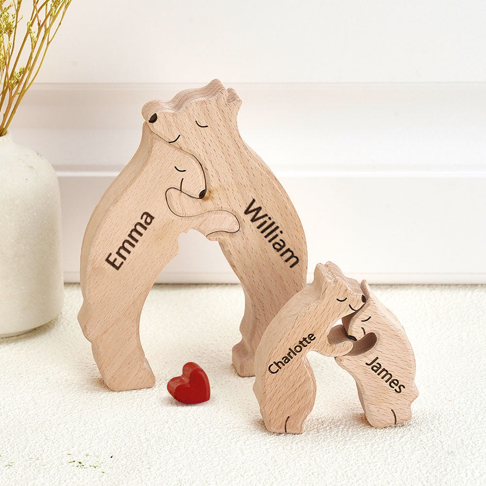 Hunging Bear Family Wooden Puzzles