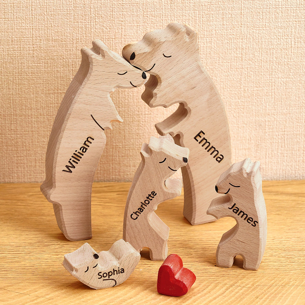 Hunging Bear Family Wooden Puzzles