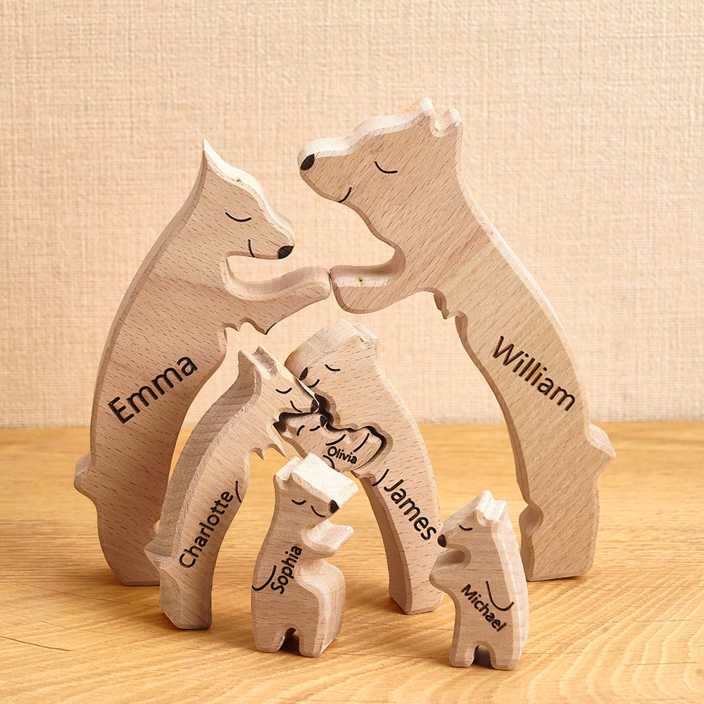 Hunging Bear Family Wooden Puzzles