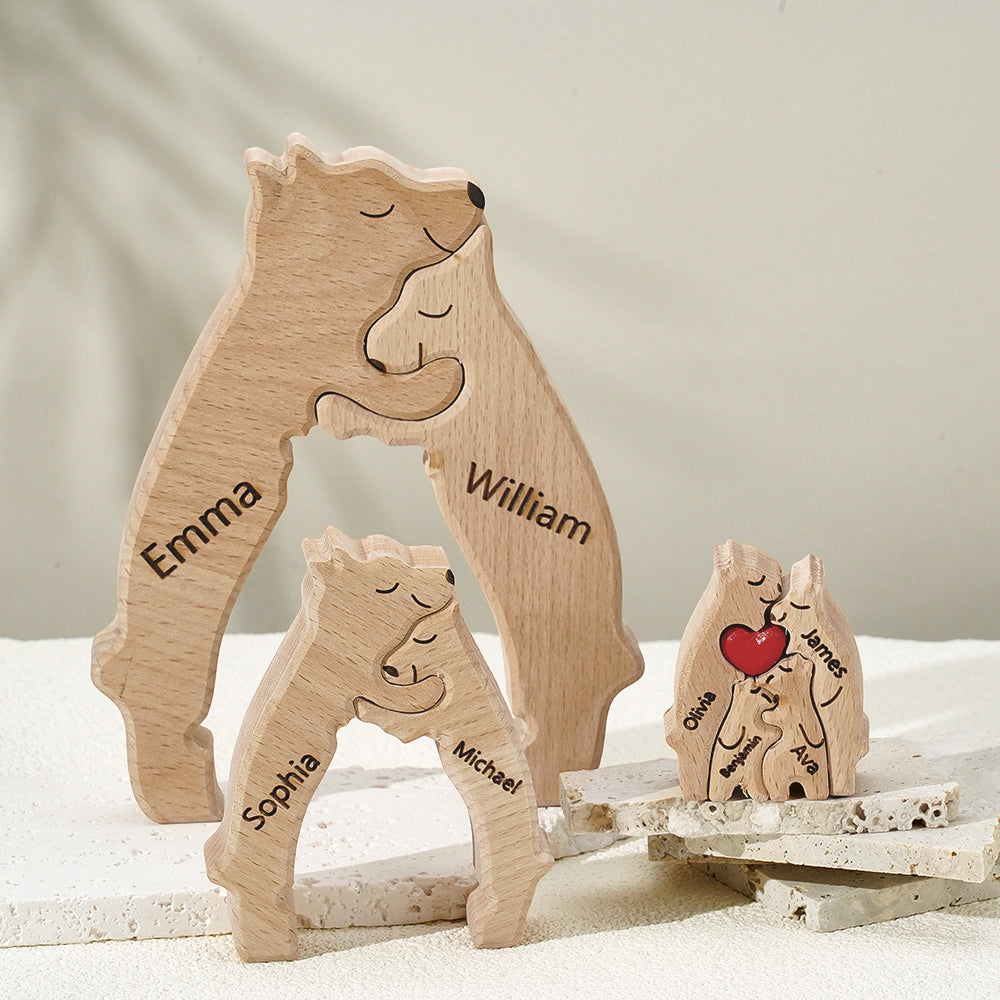 Hunging Bear Family Wooden Puzzles