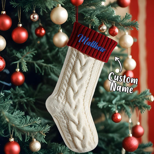 Personalized Knitted Christmas Stocking