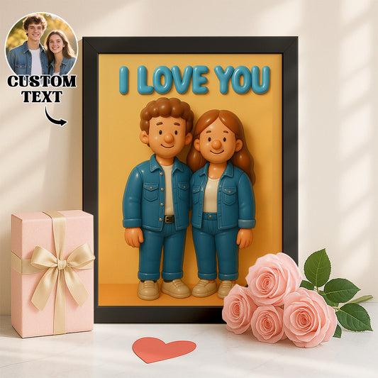 Unique Cartoon-Style Photo Frame – For Valentine, Pet Lover, Family - furevermama